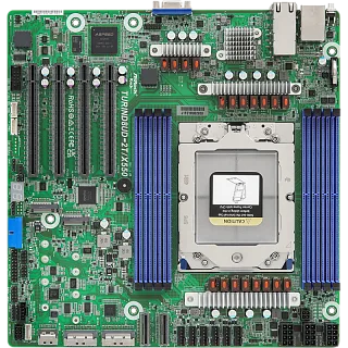 Материнская плата ASRock TURIND8UD-2T/X550, Deep Micro-ATX, 1x SP5 (LGA 6096) AMD EPYC™ 9005/9004, 8x DDR5 RDIMM, RDIMM-3DS (ASRock 90-SXGF10-A0UAYF)