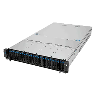 Серверная платформа ASUS RS521A-E12-RS24U, 2U, 1 x SP5 LGA 6096 360W, 24 x DDR5 6400/4800*, 24x 2.5'' NVMe hsb + 2x 2.5'' SATA (ASUS 90SF03X1-M000E0)