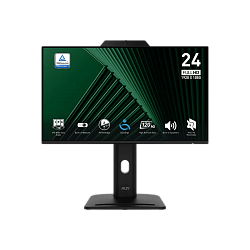 Монитор MSI PRO MP242PMG, 23.8", IPS, FHD, 120 Гц, 4 мс, 300 кд/м², VGA, HDMI, DisplayPort, USB, со встроенными динамиками и камерой