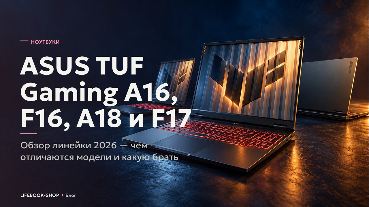 ASUS TUF Gaming A16, F16, A18 и F17: обзор линейки 2026 — чем отличаются модели и какую брать
