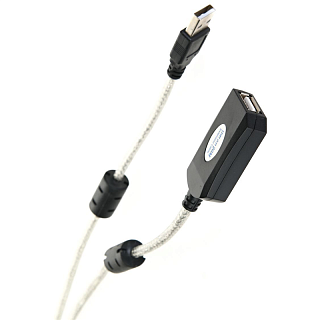 Кабель AOpen/Qust USB2.0-repeater, USB 2.0 Type-AM, USB 2.0 Type-AF, 20 м