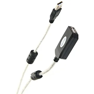 Кабель AOpen/Qust USB2.0-repeater, USB 2.0 Type-AM, USB 2.0 Type-AF, 20 м