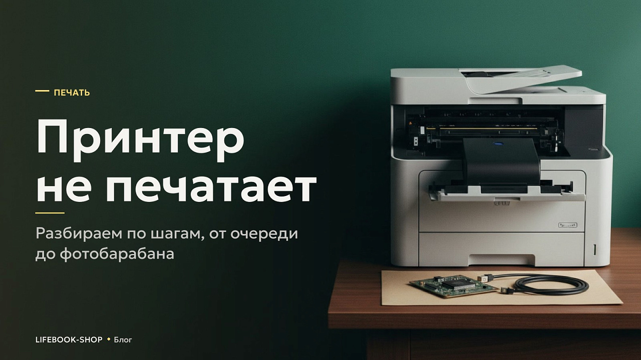 Принтер не печатает: разбираем по шагам, от очереди до фотобарабана