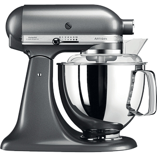 Планетарный миксер KitchenAid Artisan 5KSM175PSEMS, чаши 4,8 и 3 л, 300 Вт, серебряный медальон