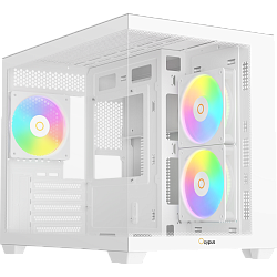 Корпус ПК Case Ocypus Gamma C54 WH ARGB, Midi-Tower, белый, 3×120 mm ARGB, mATX/mITX