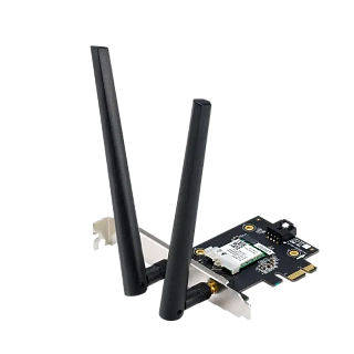 Wi-Fi адаптер ASUS PCE-AX1800 PCI Express, Wi-Fi 6, съёмные внешние антенны