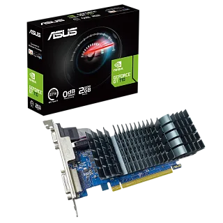 Видеокарта ASUS GT710-SL-2GD5-BRK-EVO, NVIDIA GeForce GT 710, 2 ГБ видеопамяти, GDDR5, PCI Express 2.0