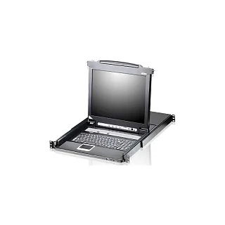 KVMP-переключатель ATEN CL5716MR с ЖК-экраном 17″, 16 портов PS/2 и USB, выдвижной Slideaway