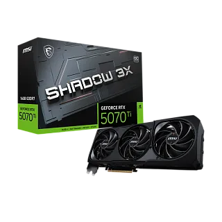 Видеокарта MSI GeForce RTX 5070 Ti 16G SHADOW 3X OC, NVIDIA GeForce RTX 5070 Ti, GDDR7