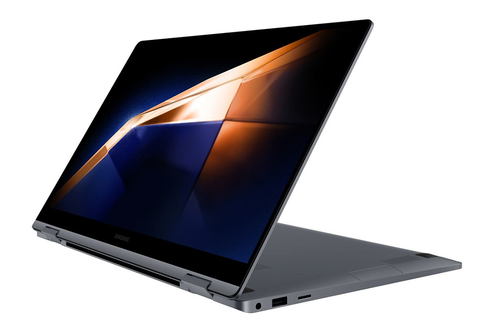 Ноутбук Samsung Galaxy Book4 360 15.6" Gray + стилус S Pen NP750QGK-LG1IN, Intel® Core™ 5 120U, 16GB LPDDR5, 15,6” Full HD Vivid Super AMOLED Touchscreen, SSD 512GB NVMe, WINDOWS 11 HOME, КЛАВИАТУРА RU/US, гарантия 1 год, фото 2