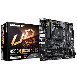Материнская плата Gigabyte B550M DS3H AC R2, поддержка AMD Ryzen, DDR4