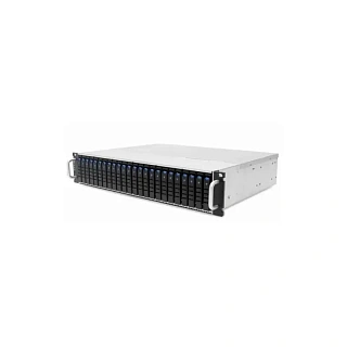 Дисковая полка J2024-06-35X, 2U 24x 2.5" hot-swap bays, hot-swap JBOD with dual SAS 12G expander controller, dual BMC, tool-less HDD tray (AIC XJ1-20246-02)