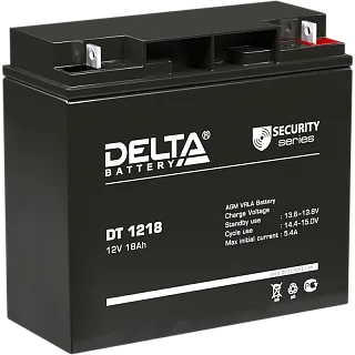 Батарея для ИБП Delta DT 1218, 12 В, 18 А·ч, клеммы T6 (под болт М6), срок службы 5 лет