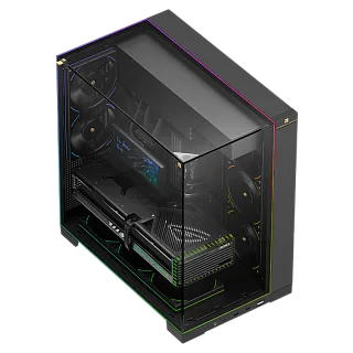 Корпус для ПК Thermalright A70 FAN5-C, Midi Tower, чёрный, под ATX, mATX, Thin mITX, подсветка ARGB