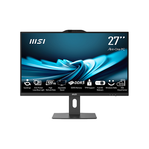 Моноблок MSI PRO AP272P 14M-630XRU, Core i3-14100, 8 ГБ ОЗУ, 512 ГБ, 27 дюймов