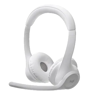 Гарнитура Logitech Zone 300, Bluetooth 5.3, накладные, белый, микрофон поворотный, для офиса