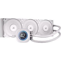 Система жидкостного охлаждения/ Water Cooling System Corsair NAUTILUS 360 RS LCD (360mm, White/ Fans: 3x120mm, 72.8CFM, 36dBA, 2100RPM/ S: 1851, 1700, AM5, AM4)