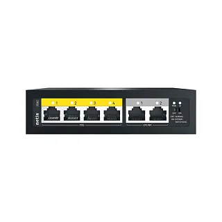 PoE-коммутатор Netis P106C неуправляемый, 6 портов 100 Мбит/с, 4 порта PoE+, 60 Вт