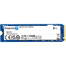 Твердотельный накопитель Kingston SSD NV3, 2 ТБ, 3D TLC, чтение 6000 МБ/с, 640 ТБ