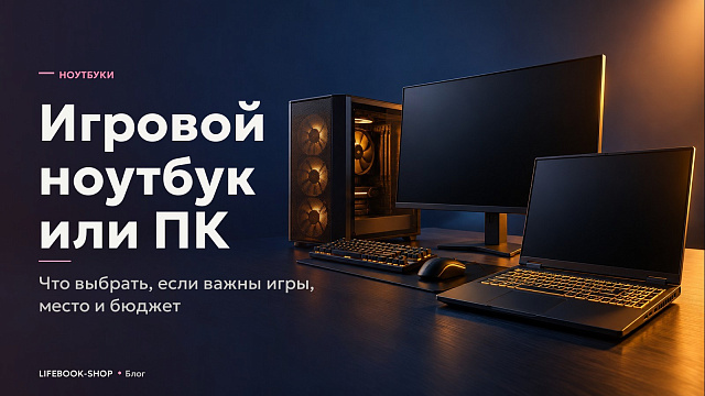 Игровой ноутбук или ПК: что выбрать, если важны игры, место и бюджет