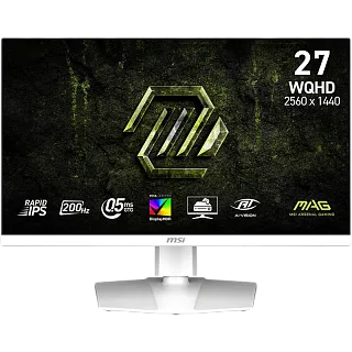 Монитор MSI MAG 274QRFW E20, 27 дюймов, 2560x1440, 200 Гц, IPS, 300 кд/м², белый
