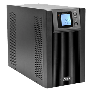 ИБП Powerman Online 2000, 1800 Вт, 3 розетки, Schuko, IEC C14, батарея 4 мин