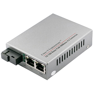 Медиаконвертер Osnovo FE OMC-100-21S5b, RJ45 x 1 SC x 1 DC 5.5х2.1 (питание) x 1, ≥ 34 дБм