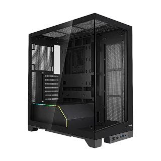Корпус для ПК Hspd F550, Midi Tower, чёрный, под ATX, mATX, mITX, материал закалённое стекло, сталь