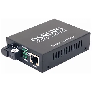 Медиаконвертер OSNOVO OMC-1000-11S5a WDM, 1 Гбит/с, SC, до 20 км