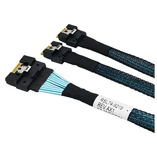 Кабель LR-Link LRSF5454(8i/4i)-0.8M, SlimSAS SFF-8654 8i → 2 × SFF-8654 4i, 0,8 м