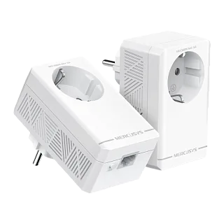Комплект Powerline-адаптеров Mercusys MP500P KIT AV1000 с розеткой, 2 адаптера, 1 Гбит/с