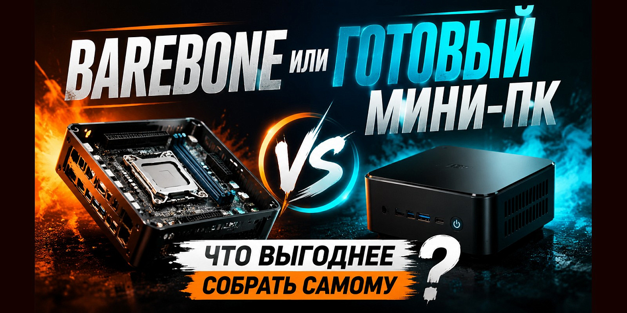Barebone или готовый мини-ПК: что выгоднее собрать самому