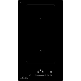 Варочная панель Monsher MHI 3011, индукционная, 30 см, 2 конфорки, инвертор, бустер, чёрная
