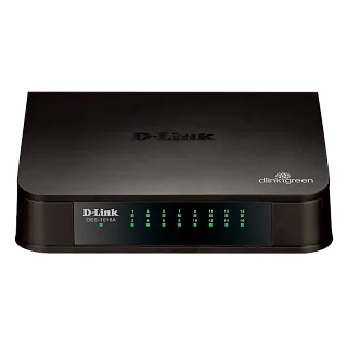 Коммутатор D-Link DES-1016A неуправляемый, 16 портов 100 Мбит/с, пластиковый корпус