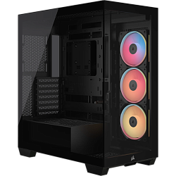 Корпус Corsair 3500X LX-R RGB iCUE LINK, Midi-Tower, чёрный, 3×120 мм ARGB, 2×USB‑A 3.2, 1×USB 3.2 Type‑C, поддержка E‑ATX/ATX/mATX/mITX