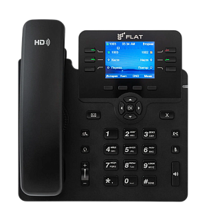 ЖК-дисплей, адаптер питания ФЛАТ-ПРО - Российское VOIP оборудование. Flat-Phone B6: 6 SIP-аккаунтов