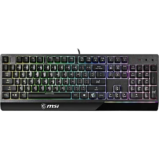 Клавиатура MSI VIGOR GK30 RU, проводное подключение, USB-A, плунжерные, чёрный, подсветка