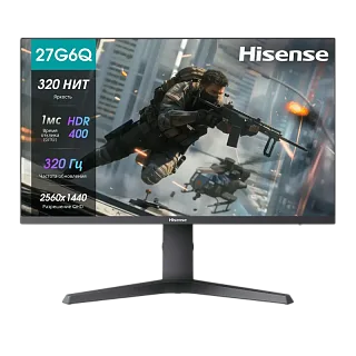 Монитор Hisense 27G6QPRO, 27 дюймов, 2560x1440, 320 Гц, IPS, 320 кд/м², чёрный