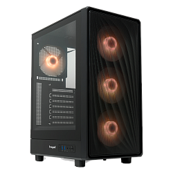 Корпус для ПК HSPD M510, Mesh Mid Tower, чёрный, ARGB, 4×120 мм, поддержка ATX/mATX/mITX, USB 3.0