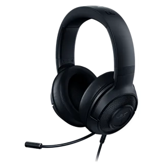 Гарнитура Razer Kraken X Lite, проводное подключение, Mini-jack, полноразмерные, чёрный