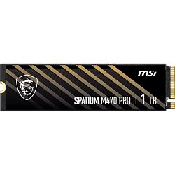 SSD MSI SPATIUM M470 Pro, 1 ТБ, M.2 (22×80 мм), NVMe, PCIe 4.0 x4, 3D TLC, чтение 6000 МБ/с, запись 4500 МБ/с