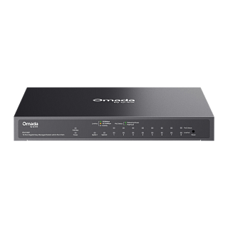 Коммутатор TP-Link Omada ES210GP с облегчённым управлением, 10 портов 1 Гбит/с, 8 портов PoE+