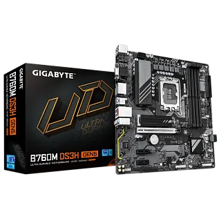 Материнская плата Gigabyte B760M DS3H GEN5, LGA1700, Intel B760, mATX, DDR5