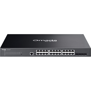 Коммутатор TP-Link Omada SG3428XMPP управляемый L2+, 24 порта PoE+/PoE++, 4 SFP+, 500 Вт