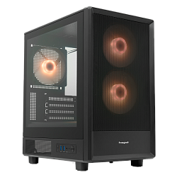 Корпус HSPD M310, Mesh Mini‑tower, Black, TG, 3×120 мм ARGB (Orbis F1), mATX/mITX
