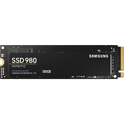 SSD Samsung 980, 500 ГБ, M.2 (22×80 мм), NVMe 1.4, PCIe 3.0 x4, 3‑bit MLC, R/W 3100/2600 МБ/с