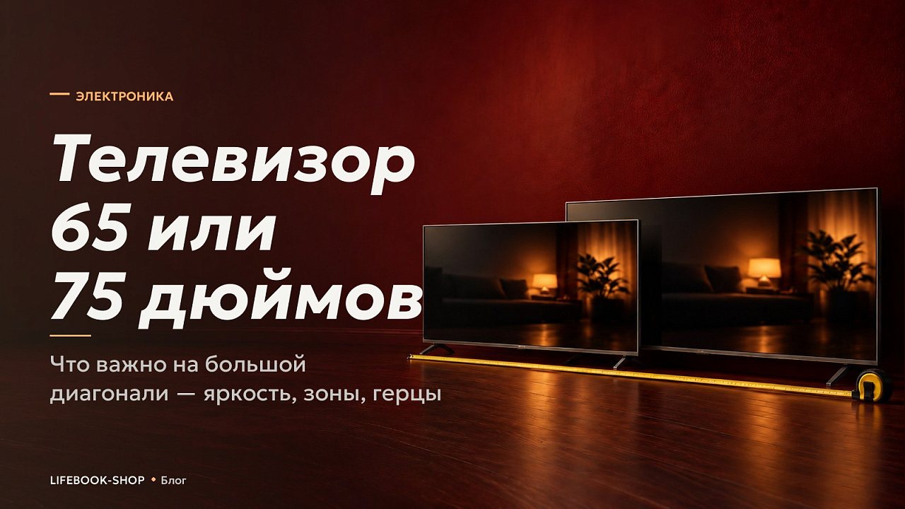 Телевизор 65 или 75 дюймов: что важно на большой диагонали — яркость, зоны, герцы