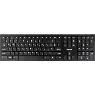 Клавиатура Acer OKR020 2.4G slim Multimedia, радиоканал, ножничные, чёрный