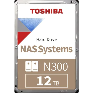 Жёсткий диск Toshiba N300 NAS SATA3, 12000 ГБ, 7200 об/мин, 3.5', 6 ГБ ОЗУ
