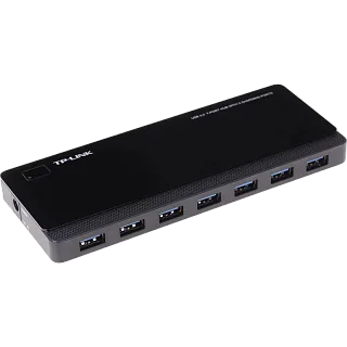 Концентратор 7 ports USB 3.0 Hub with 2 power charge ports (2.4A Max), Desktop, a 12V/4A power adapter included (TP-Link UH720)